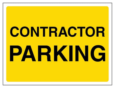 Contractor Parking Sign - Landscape