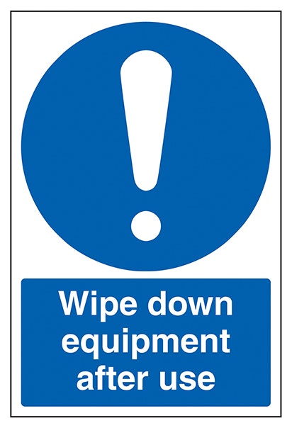 Wipe Down Equipment After Use