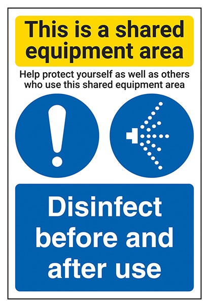 Shared Equipment Area Disinfect
