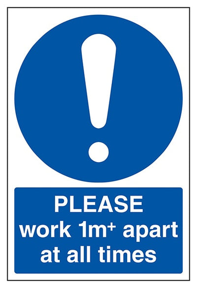 Please Work 1M Apart At All Times