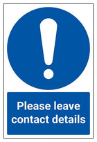 Please Leave Contact Details