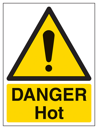 Danger Hot Sign - Portrait