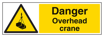 Danger Overhead Crane Sign - Landscape