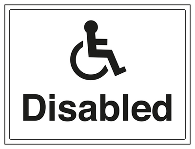 Disabled Sign - Large Landscape