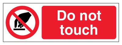 Do Not Touch Sign - Slim Landscape