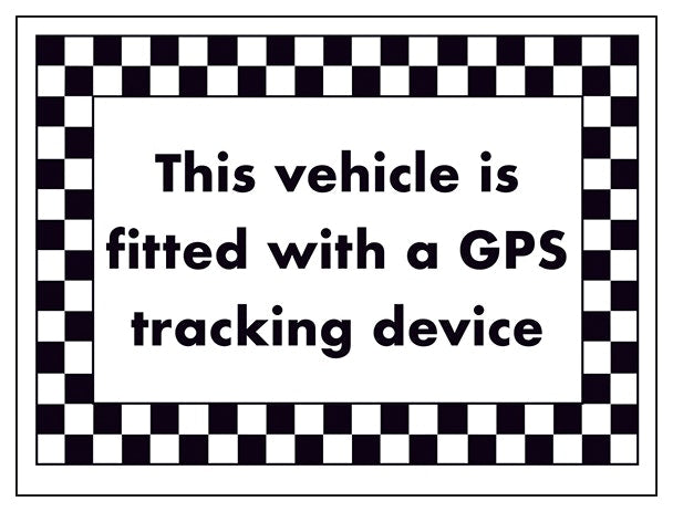 This Vehicle Is Fitted With A Gps Tracking Device