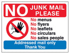 No Access Symbol: No Junk Mail Please, No Menus...