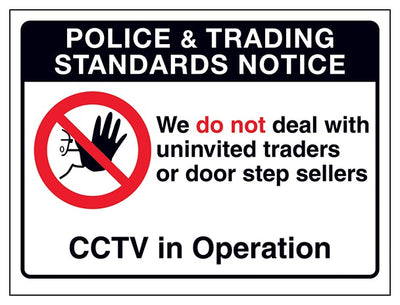 Police And Trading Standards Notice We Do Cctv In Operation