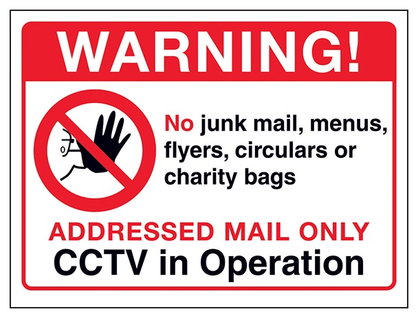 Warning Addressed Mail Only Cctv In Operation