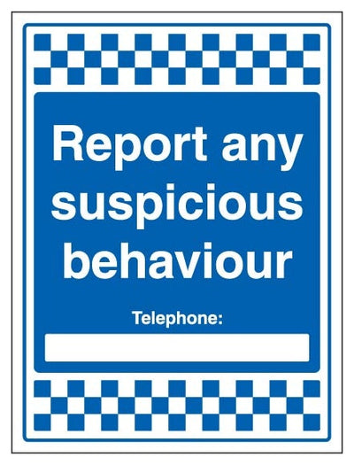 Report Any Suspicious Behaviour Telephone