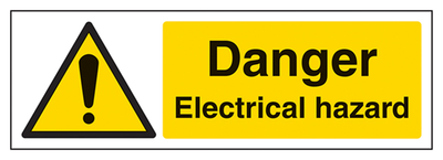 Electrical Hazard Sign - Landscape