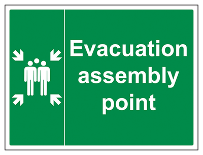 Evacuation Assembly Point Sign - Large Landscape