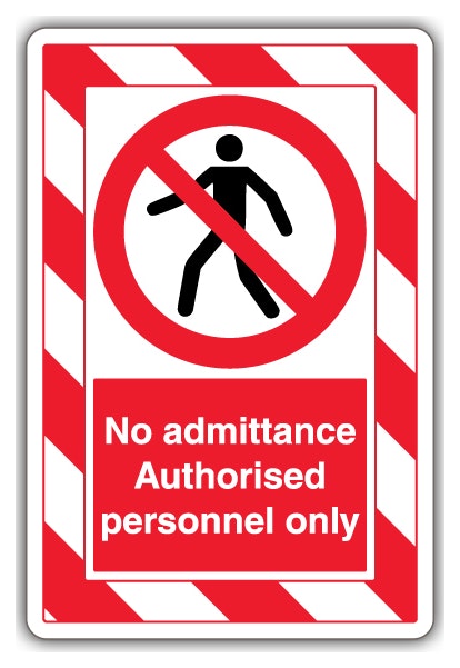No Admittance Authorised Personnel Only Extraviz