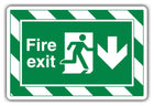 Fire Exit Arrow Down - ExtraViz