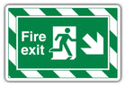 Fire Exit Arrow Down Right - ExtraViz