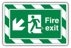 Fire Exit Arrow Down Left - ExtraViz