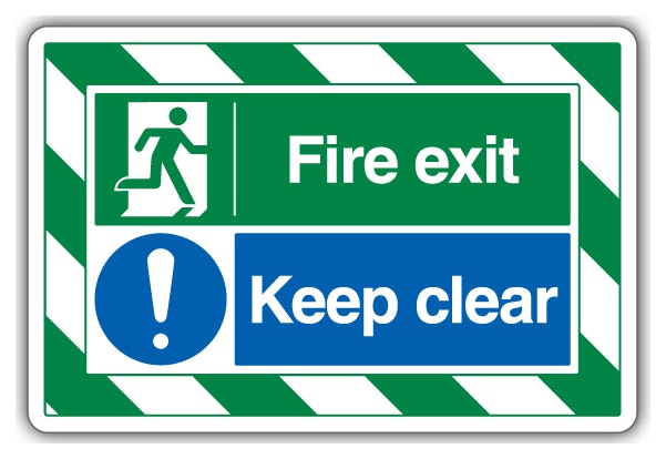 Fire Exit Keep Clear Extraviz