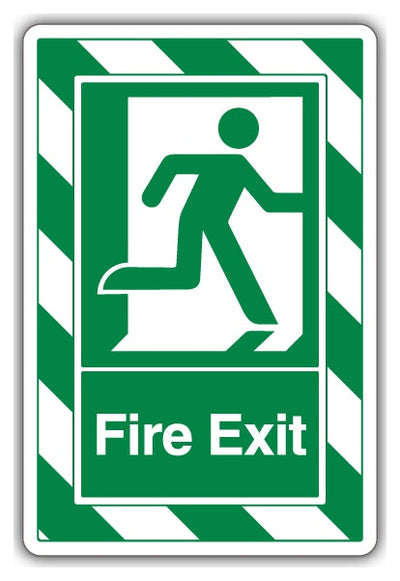 Fire Exit Man Running Right Extraviz