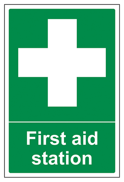 First Aid Station Sign - Portrait