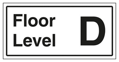 Floor Level D Sign