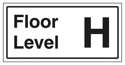 Floor Level H Sign