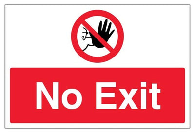 Halt No Exit Sign - Large Landscape