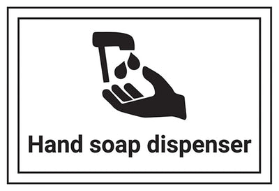 Hand Soap Dispenser Sign