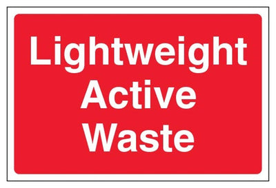 Lightweight Active Waste Sign - Large Landscape