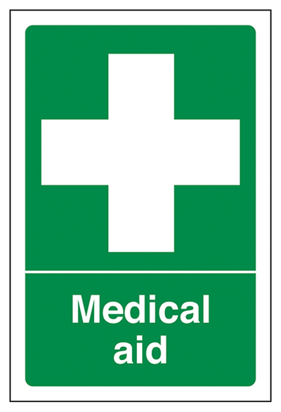 Medical Aid Sign - Portrait