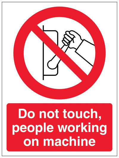 Do Not Touch People Working On Machine Portrait