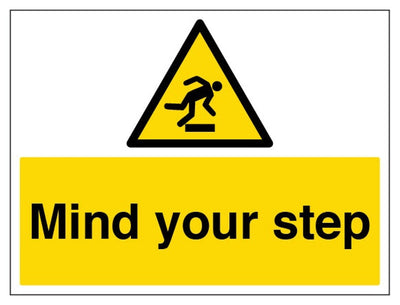 Mind Your Step Sign - Large Landscape