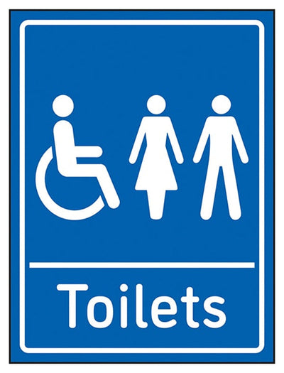 Mixed Toilets Blue Sign