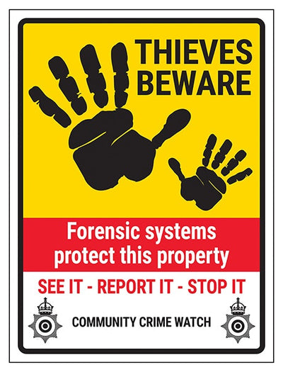 Thieves Beware Forensic Systems See It Report It Stop It Community Crime Watch