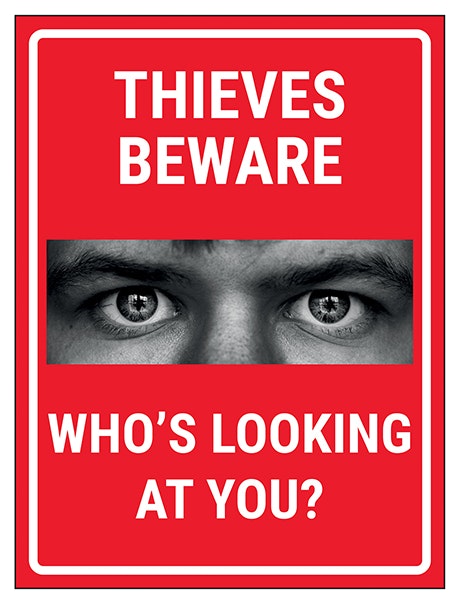 Criminals Beware Who S Looking At You Red