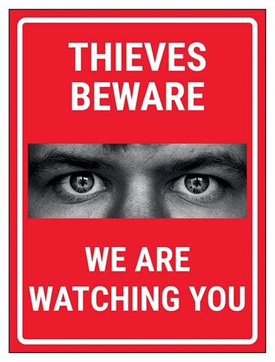 Criminals Beware We Are Watching You Red