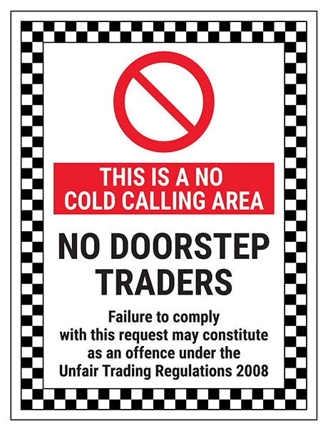 This Is A No Cold Calling Area No Doorstep Traders Failure To Comply