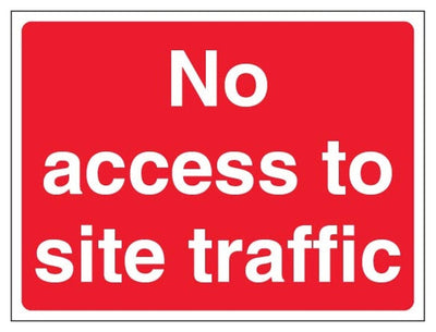 No Access To Site Traffic Sign - Landscape - Red
