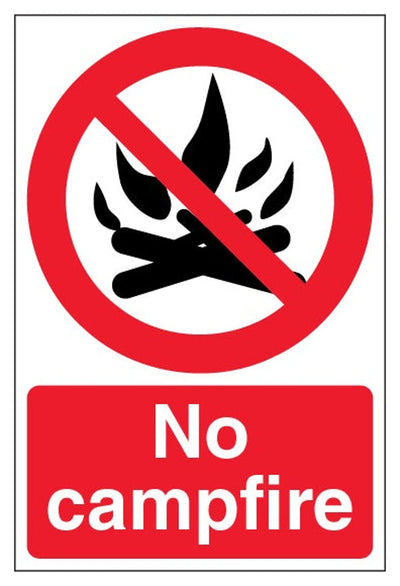 No Campfire Sign - Portrait
