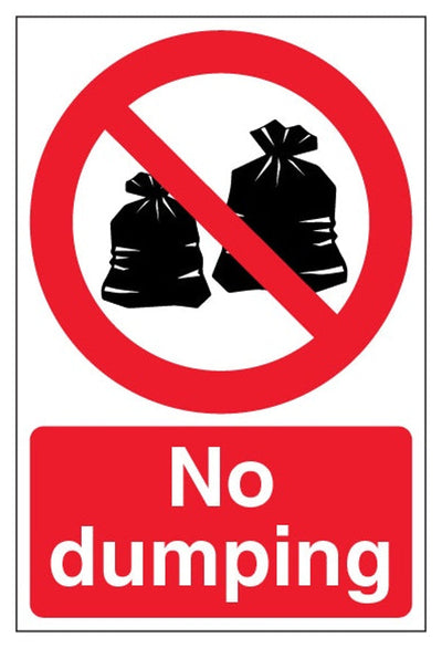 No Dumping Sign - Portrait
