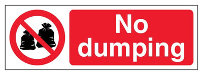 No Dumping Sign - Slim Landscape