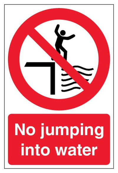 No Jumping Into Water Sign - Portrait