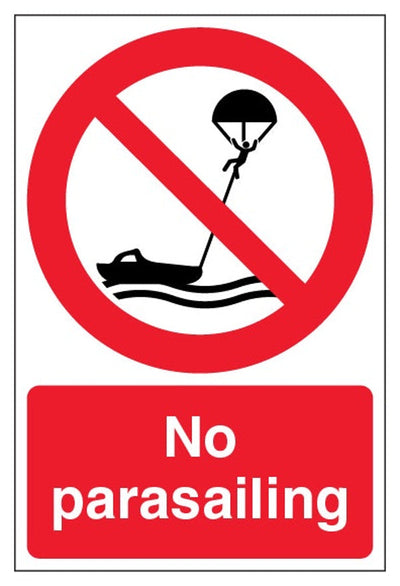 No Parasailing Sign - Portrait
