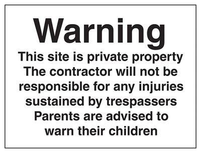 Notice This Site Is Private Property - Large Landscape