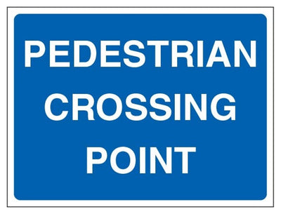 Pedestrian Crossing Point Sign - Landscape