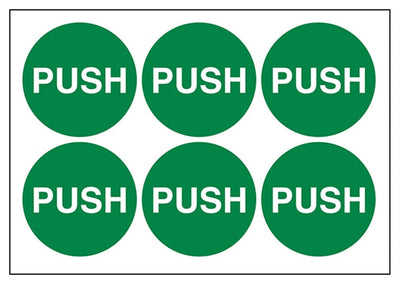 Push Vinyl Labels On A Sheet