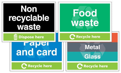 Simpler Recycling Recycle Here Landscape 4 Pack