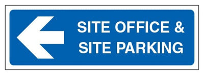 Site Office & Site Parking Sign - Narrow Landscape - Arrow Left