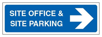 Site Office & Site Parking Sign - Narrow Landscape - Arrow Right