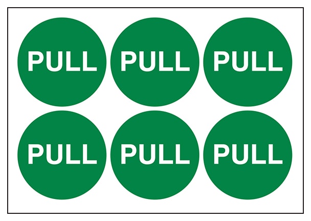 Pull Vinyl Labels On A Sheet