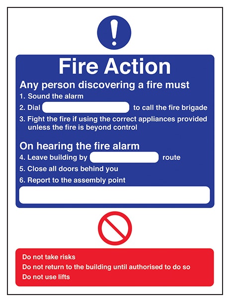 Fire Action Any Person Discovering A Fire